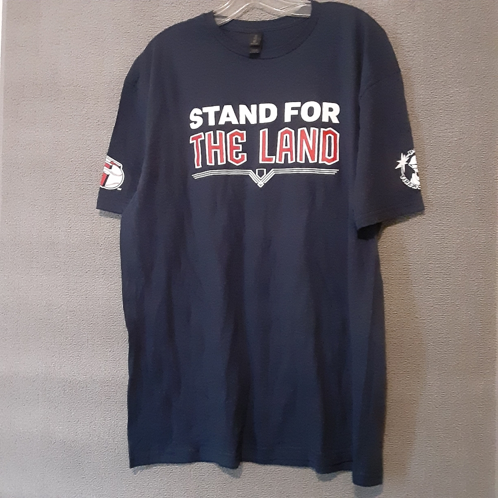 Cleveland Guardians Shirt Adult XL Blue Red White Stand for the Land 2281 New